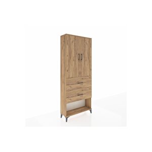 Arges Dolap 2 Raflı 2 Çekmeceli 2 Kapaklı 88x30x221 Çam-çam