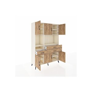 Hyperion Gardrop 9 Raflı 3 Çekmeceli 6 Kapaklı 132x44x195 Aytaşı-çam