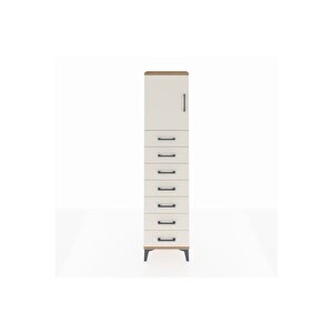 Arges Dolap 2 Raflı 7 Çekmeceli Tek Kapaklı 44x30x182 Çam-aytaşı