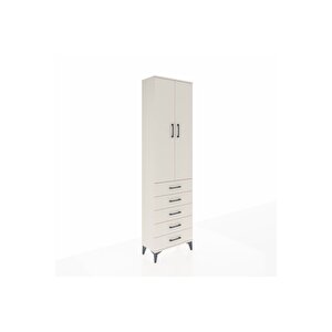 Arges Dolap 3 Raflı 5 Çekmeceli 2 Kapaklı 60x30x221 Aytaşı-aytaşı