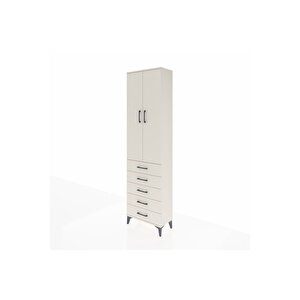 Arges Dolap 3 Raflı 5 Çekmeceli 2 Kapaklı 60x30x221 Aytaşı-aytaşı