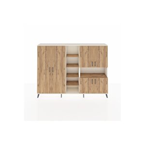 Arges Dolap 13 Raflı 6 Kapaklı 220x30x163 Aytaşı-çam