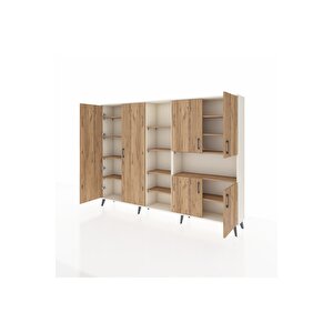 Arges Dolap 13 Raflı 6 Kapaklı 220x30x163 Aytaşı-çam