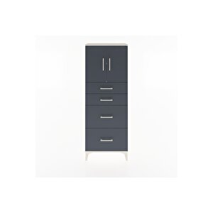 Arges Dolap 2 Raflı 4 Çekmeceli 2 Kapaklı 60x30x163 Aytaşı-antrasit