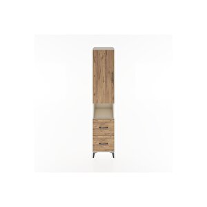 Hyperion Dolap 4 Raflı 2 Çekmeceli Tek Kapaklı 44x44x221 Aytaşı-çam