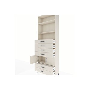 Arges Dolap 4 Raflı 6 Çekmeceli 2 Kapaklı 88x30x243 Aytaşı-aytaşı