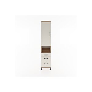 Hyperion Dolap 3 Raflı 3 Çekmeceli Tek Askılı 44x44x221 Çam-aytaşı
