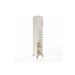 Hyperion Dolap 4 Raflı 4 Çekmeceli Tek Kapaklı 44x44x243 Aytaşı-aytaşı