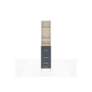 Arges Dolap 3 Raflı 4 Çekmeceli 44x30x221 Aytaşı-antrasit