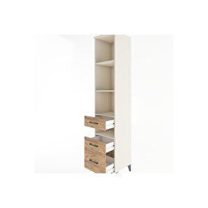 Hyperion Dolap 4 Raflı 3 Çekmeceli 44x44x221 Aytaşı-çam