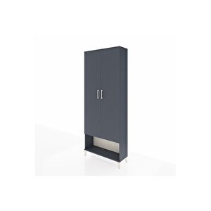 Arges Dolap 5 Raflı 2 Kapaklı 88x30x221 Antrasit-antrasit