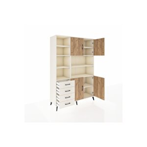 Hyperion Dolap 9 Raflı 4 Çekmeceli 4 Kapaklı 132x44x195 Aytaşı-çam/aytaşı