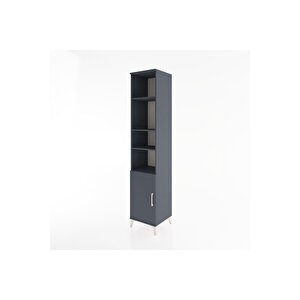 Hyperion Dolap 5 Raflı Tek Kapaklı 44x44x221 Antrasit-antrasit