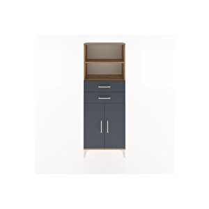 Arges Dolap 3 Raflı 2 Çekmeceli 2 Kapaklı 60x30x163 Çam-antrasit