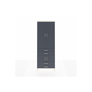Arges Dolap 5 Raflı 4 Çekmeceli 4 Kapaklı 88x30x243 Aytaşı-antrasit