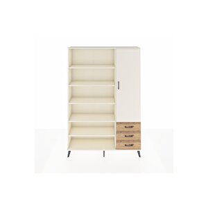 Arges Dolap 9 Raflı 3 Çekmeceli Tek Kapaklı  132x30x195 Aytaşı-aytaşı/çam