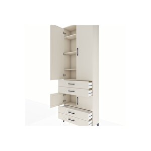 Arges Dolap 5 Raflı 4 Çekmeceli 4 Kapaklı 88x30x243 Aytaşı-aytaşı