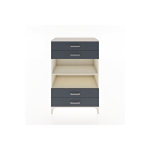 Hyperion Dolap 2 Raflı 4 Çekmeceli 88x44x134 Aytaşı-antrasit