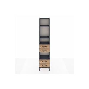 Arges Dolap 4 Raflı 4 Çekmeceli 44x30x221 Antrasit-çam