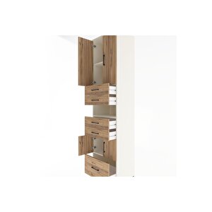 Hyperion Dolap 4 Raflı 5 Çekmeceli 4 Kapaklı 60x44x243 Aytaşı-çam