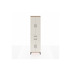 Arges Dolap 3 Raflı 2 Çekmeceli Tek Askılı 60x30x221 Çam-aytaşı