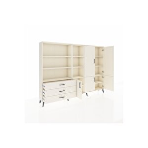 Arges Dolap 11 Raflı 3 Çekmeceli 5 Kapaklı 220x30x163 Aytaşı-aytaşı