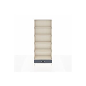 Arges Dolap 5 Raflı Tek Çekmeceli 88x30x221 Aytaşı-antrasit