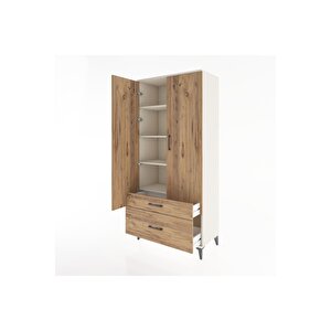 Hyperion Dolap 4 Raflı 2 Çekmeceli 2 Kapaklı 88x44x195 Aytaşı-çam