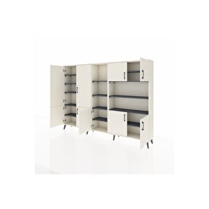 Arges Dolap 14 Raflı 9 Kapaklı 220x30x163 Aytaşı-aytaşı/antrasit