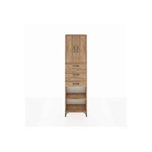 Arges Dolap 3 Raflı 3 Çekmeceli 2 Kapaklı 60x30x221 Çam-çam