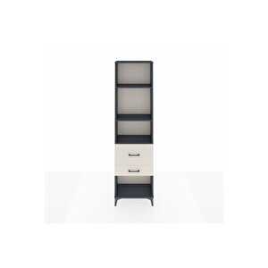 Arges Dolap 3 Raflı 2 Çekmeceli 60x30x221 Antrasit-aytaşı