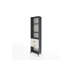 Arges Dolap 3 Raflı 2 Çekmeceli 60x30x221 Antrasit-aytaşı