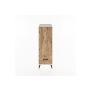 Hyperion Dolap Tek Raflı Tek Çekmeceli Tek Askılı 44x44x134 Aytaşı-çam