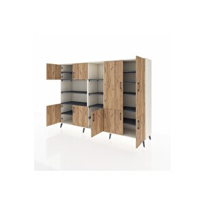 Hyperion Dolap 14 Raflı 9 Kapaklı 220x44x163 Aytaşı-çam/antrasit