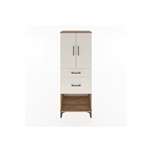 Hyperion Dolap 3 Raflı 2 Çekmeceli 2 Kapaklı 60x44x163 Çam-aytaşı