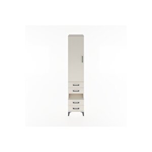 Hyperion Dolap 4 Raflı 4 Çekmeceli Tek Kapaklı 44x44x221 Aytaşı-aytaşı