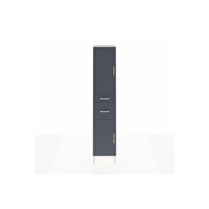 Arges Dolap 4 Raflı 2 Çekmeceli 2 Kapaklı 44x30x221 Aytaşı-antrasit