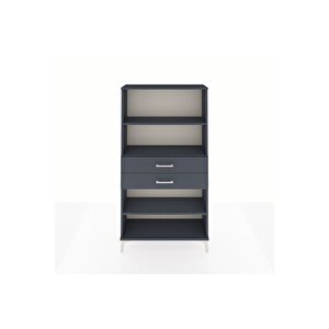 Arges Dolap 3 Raflı 2 Çekmeceli 88x30x163 Antrasit-antrasit