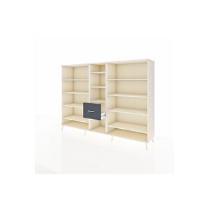 Hyperion Dolap 11 Raflı 3 Çekmeceli  220x44x163 Aytaşı-aytaşı/antrasit