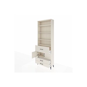 Arges Dolap 5 Raflı 3 Çekmeceli 2 Kapaklı 88x30x243 Aytaşı-aytaşı