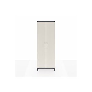 Arges Dolap 2 Raflı 2 Kapaklı Tek Askılı 88x30x243 Antrasit-aytaşı