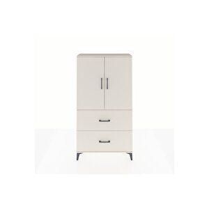 Arges Dolap Tek Raflı 2 Çekmeceli Tek Askılı 88x30x163 Aytaşı-aytaşı