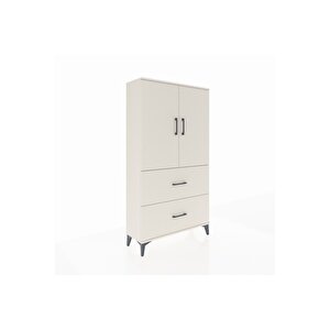 Arges Dolap Tek Raflı 2 Çekmeceli Tek Askılı 88x30x163 Aytaşı-aytaşı
