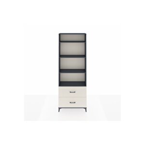 Arges Dolap 4 Raflı 2 Çekmeceli 88x30x243 Antrasit-aytaşı