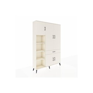 Arges Gardrop 8 Raflı Tek Çekmeceli 5 Kapaklı 132x30x195 Aytaşı-aytaşı