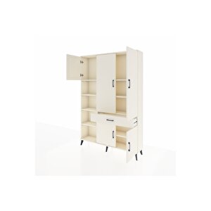 Arges Gardrop 8 Raflı Tek Çekmeceli 5 Kapaklı 132x30x195 Aytaşı-aytaşı