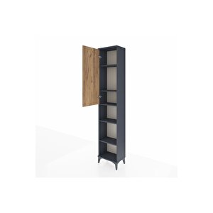 Arges Dolap 5 Raflı Tek Kapaklı 44x30x221 Antrasit-çam