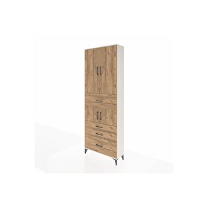 Arges Dolap 4 Raflı 4 Çekmeceli 4 Kapaklı 88x30x243 Aytaşı-çam