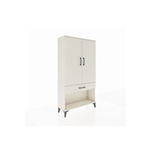 Arges Dolap 3 Raflı Tek Çekmeceli 2 Kapaklı 88x30x163 Aytaşı-aytaşı