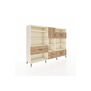 Hyperion Dolap 13 Raflı 3 Çekmeceli 5 Kapaklı 220x44x163 Aytaşı-çam